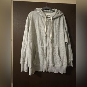 EUC aerie by AE gray zip up hoodie